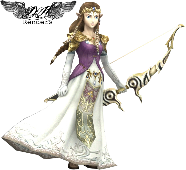 Elven Princess With Magical Bow PNG image