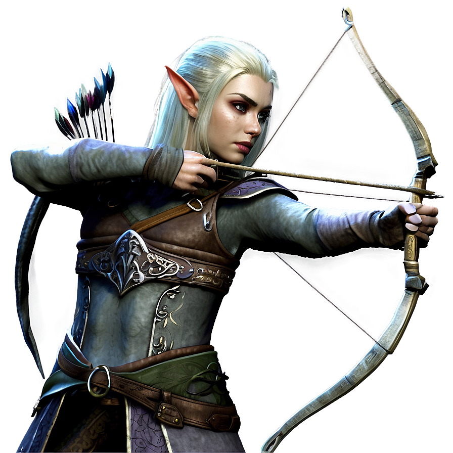 Elven Rogue Archer Png Brf PNG image