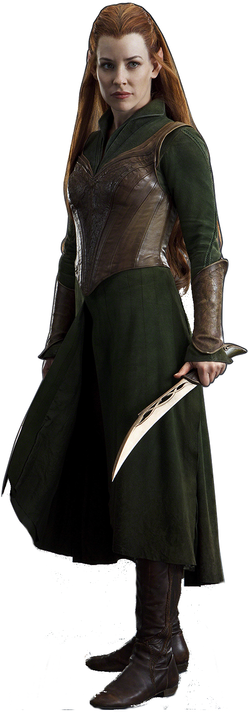 Elven Warrior Female Hobbit Movie PNG image