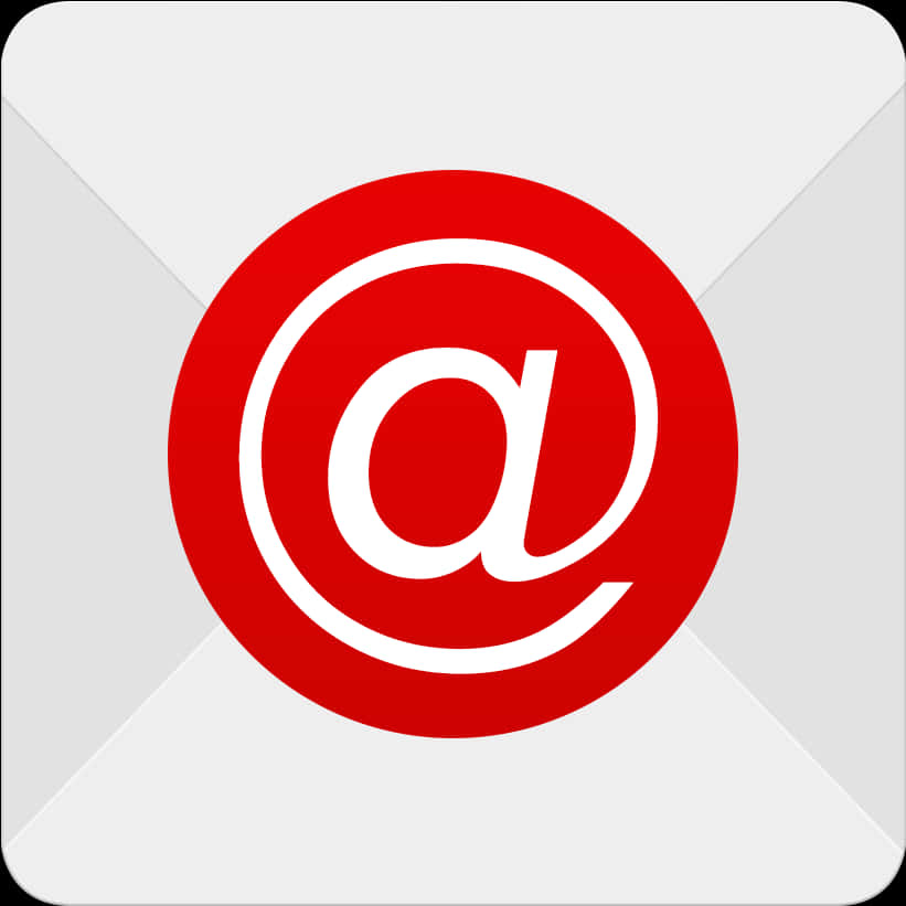 Email Icon Redand White PNG image