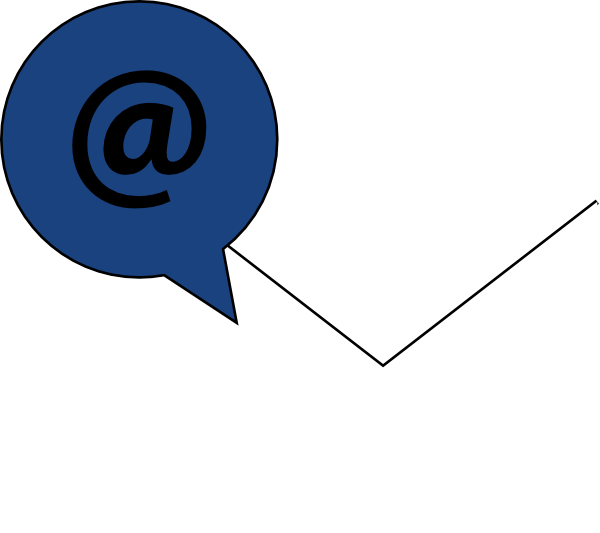 Email Icon White Speech Bubble PNG image