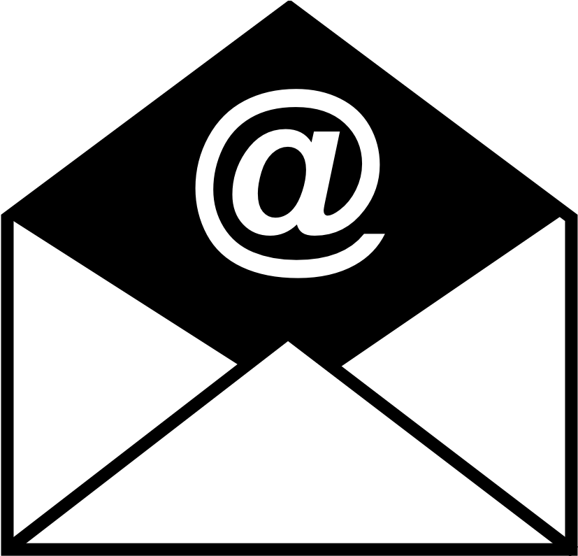 Email Icon Whiteon Dark Background PNG image