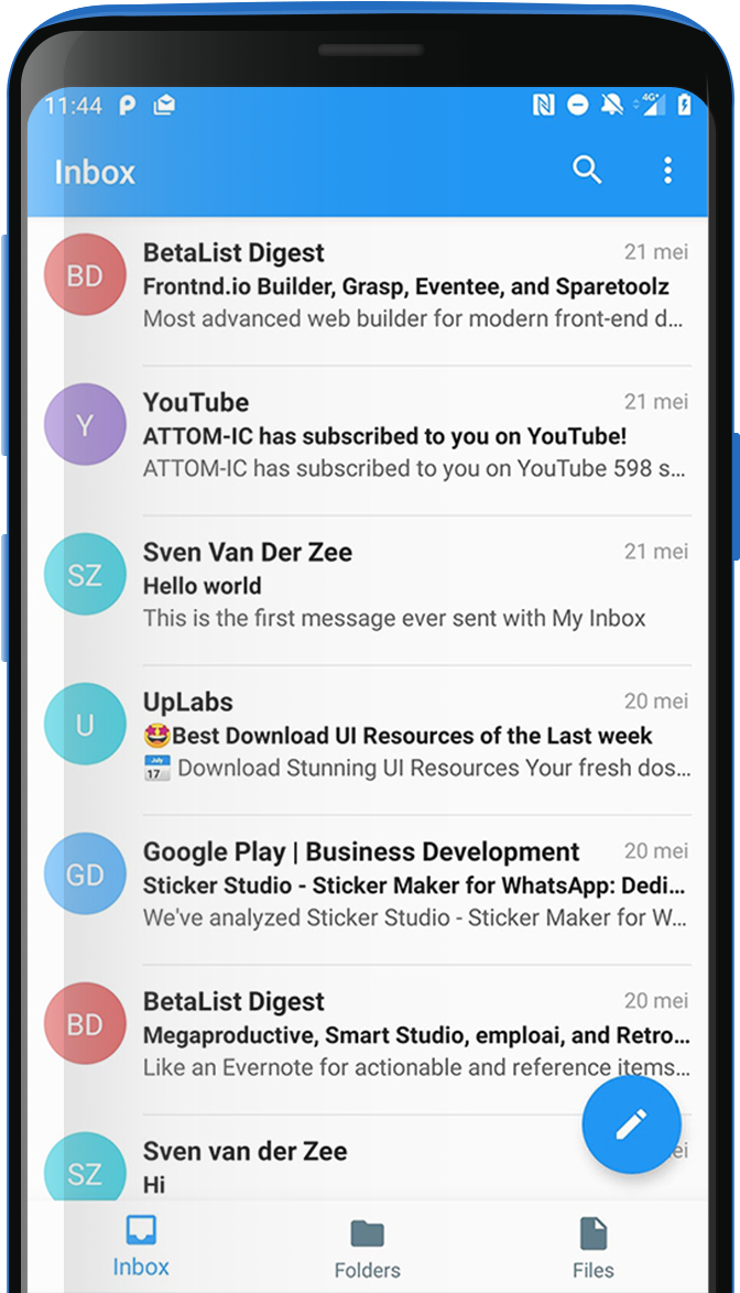 Email Inbox Screenshot PNG image