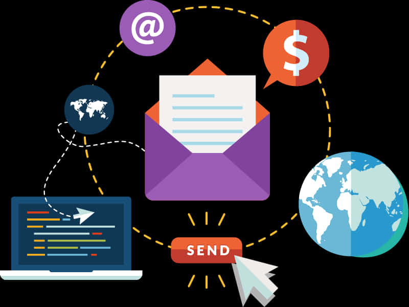 Email Marketing Concept Illustration PNG image