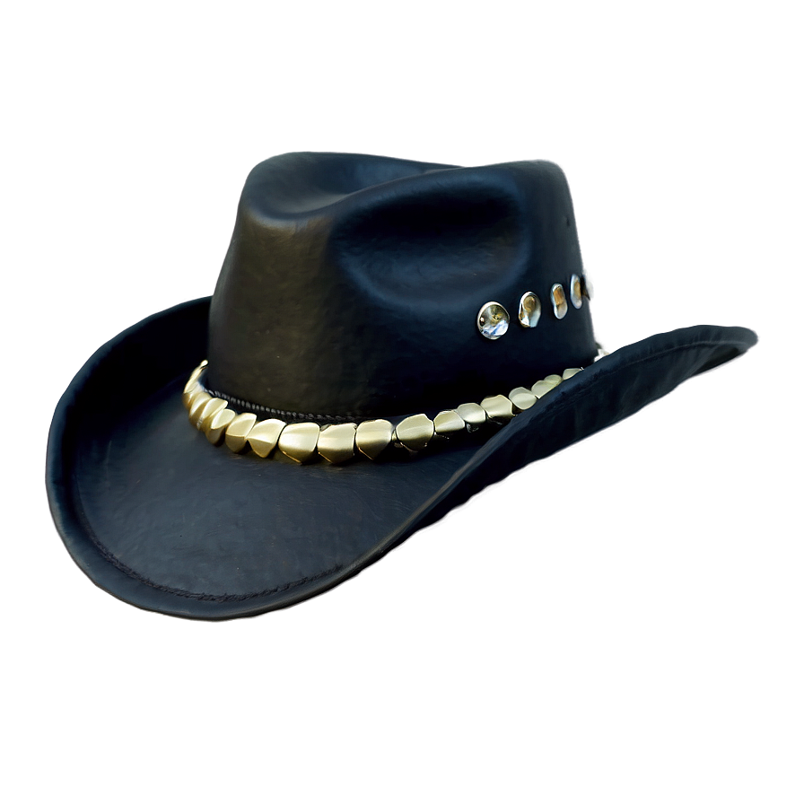 Embellished Black Cowboy Hat Png 06212024 PNG image