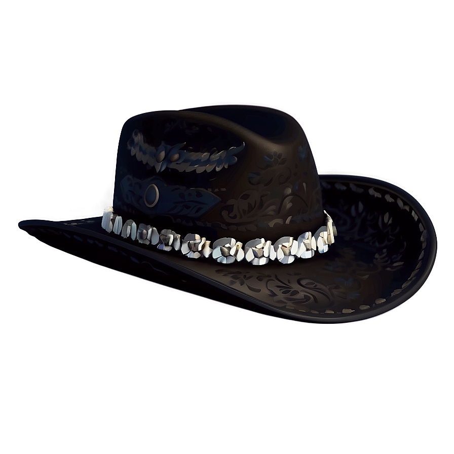 Embellished Black Cowboy Hat Png Xwi99 PNG image