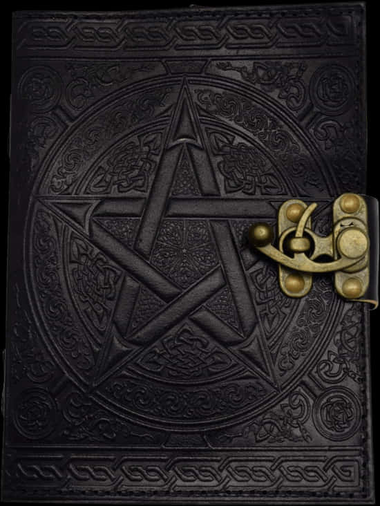 Embossed Pentagram Book Cover PNG image