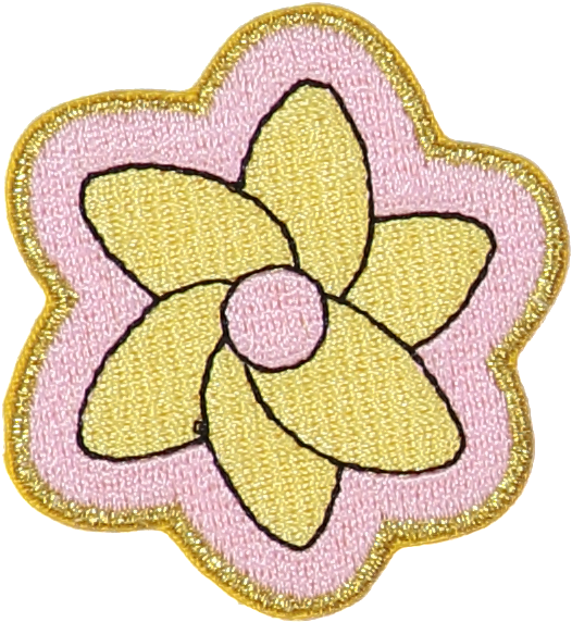 Embroidered Daffodil Patch PNG image