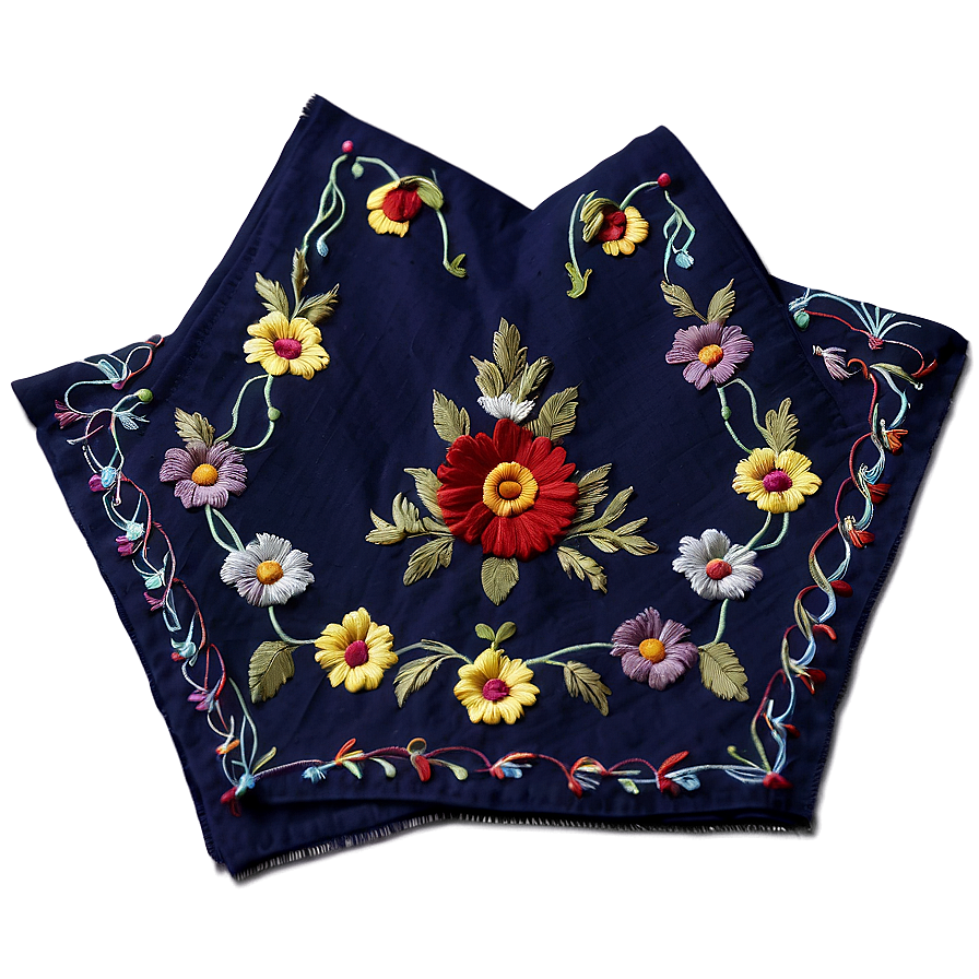 Embroidered Linen Napkin Png 05252024 PNG image