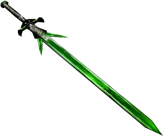 Emerald Blade Fantasy Sword PNG image