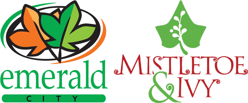 Emerald City Mistletoeand Ivy Logos PNG image