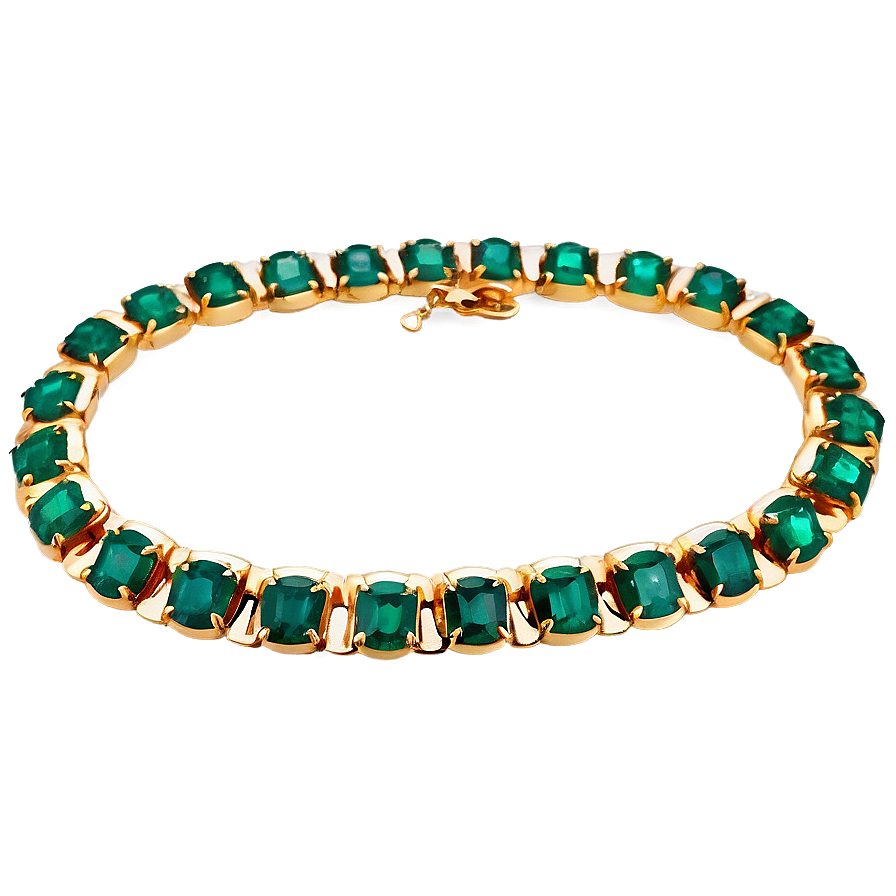 Emerald Gold Necklace Png 5 PNG image