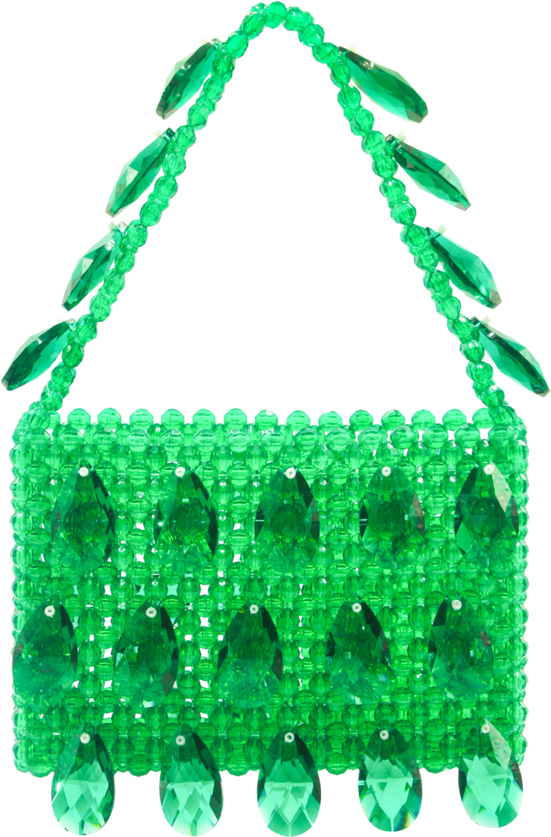 Emerald Green Crystal Purse PNG image