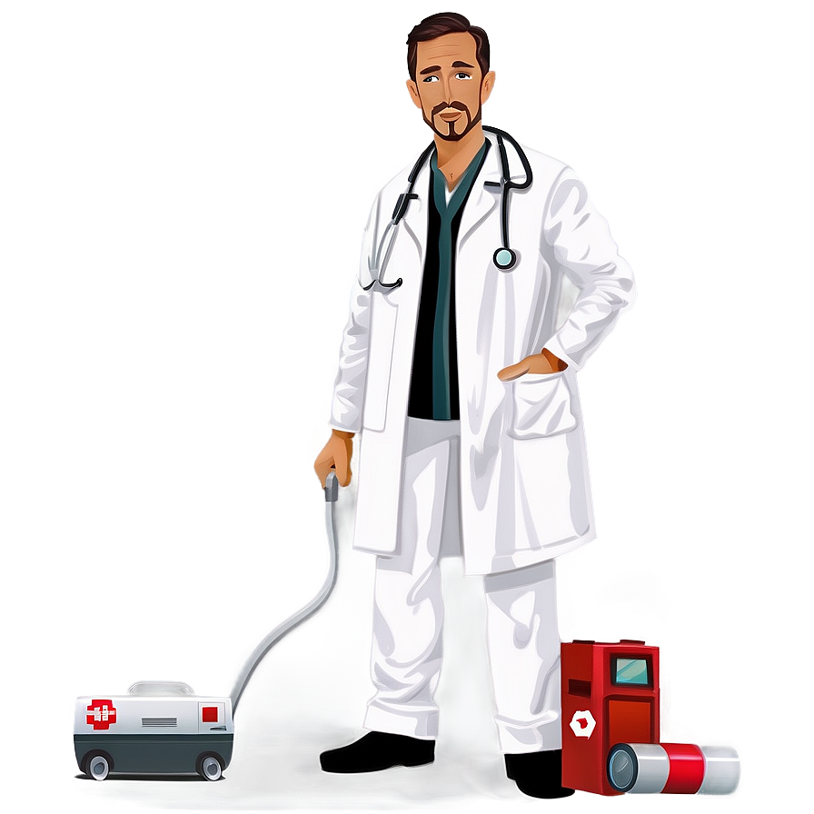 Emergency Doctor Cartoon Png Skg72 PNG image