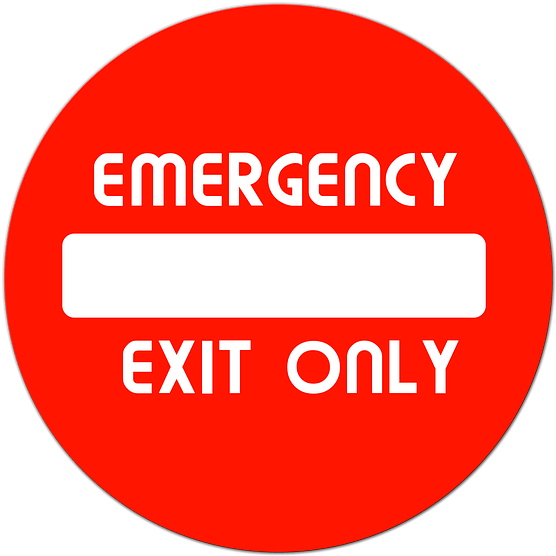 Emergency Exit Only Sign PNG image