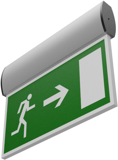 Emergency Exit Sign3 D PNG image