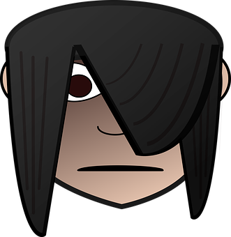 Emo Cartoon Character PNG image