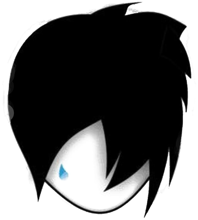 Emo Hairstyle Silhouette PNG image