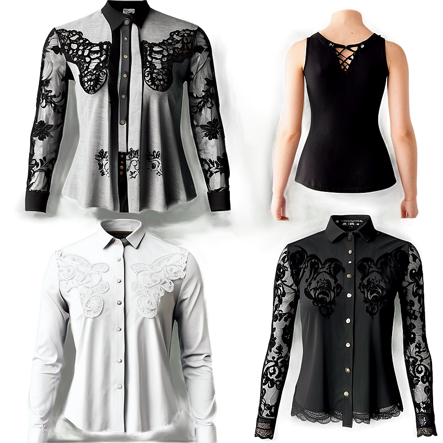 Emo Lace Shirt Png Jde PNG image