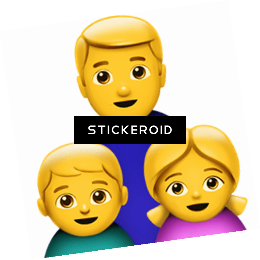 Emoji Family Trio Stickeroid PNG image