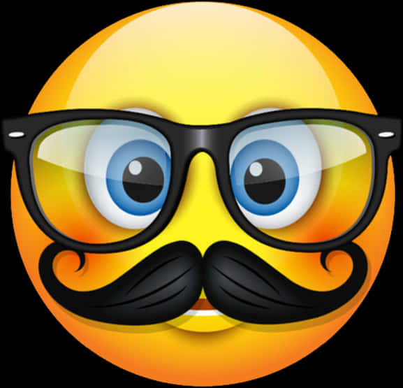 Emojiwith Mustacheand Glasses PNG image