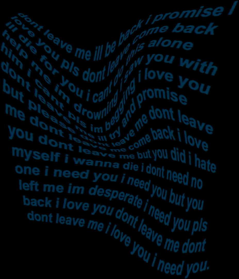 Emotional_ Typography_ Abyss PNG image