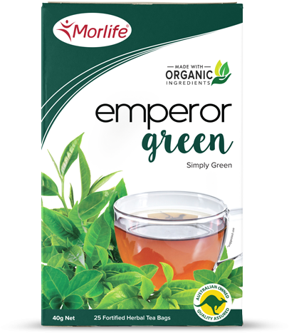 Emperor Green Organic Tea Product Packaging PNG image