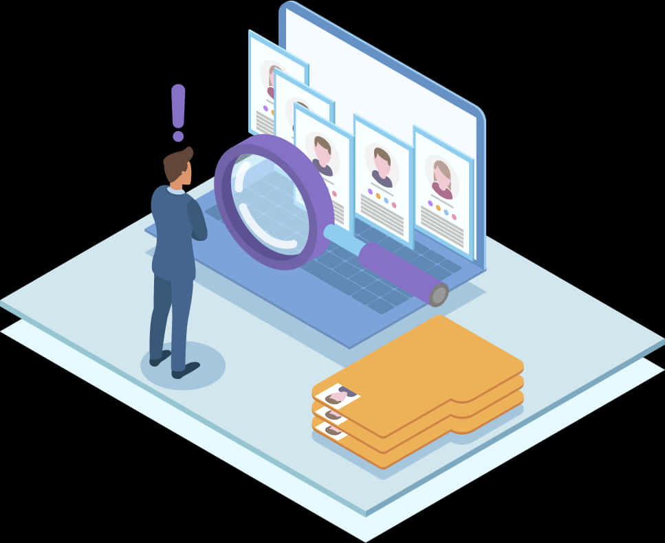 Employee Selection Process Illustration PNG image