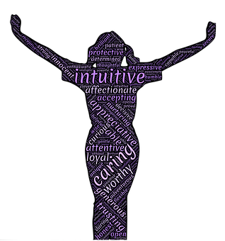 Empowering Woman Silhouette Word Art PNG image