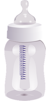 Empty Baby Bottle Illustration PNG image