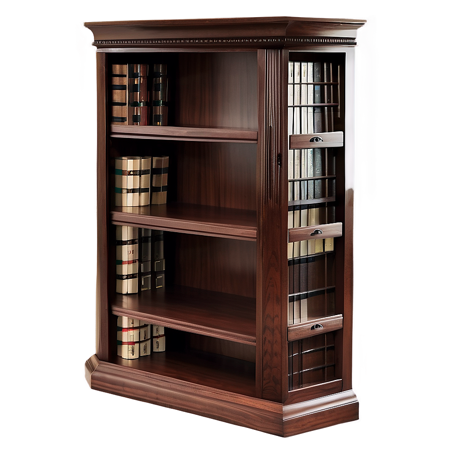 Empty Bookcase Design Png Vof PNG image