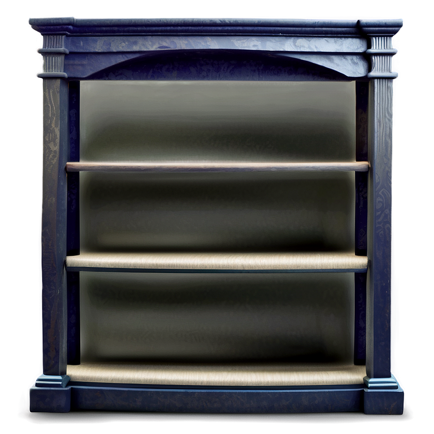 Empty Bookshelf Scene Png 06272024 PNG image