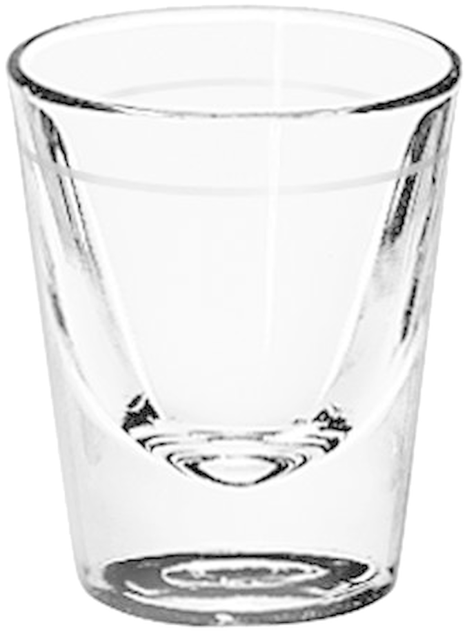 Empty Clear Glass Shot Glass PNG image