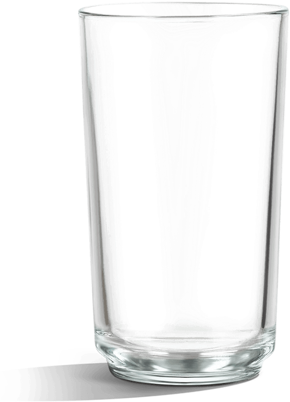Empty Clear Glass Tumbler PNG image