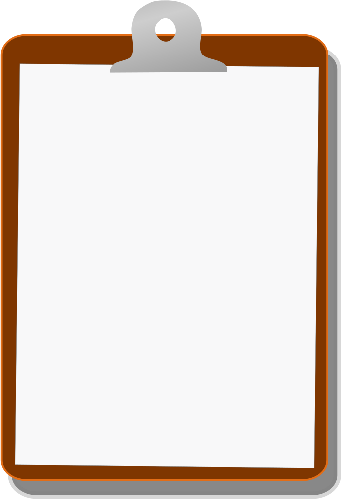 Empty Clipboardwith Blank Paper PNG image