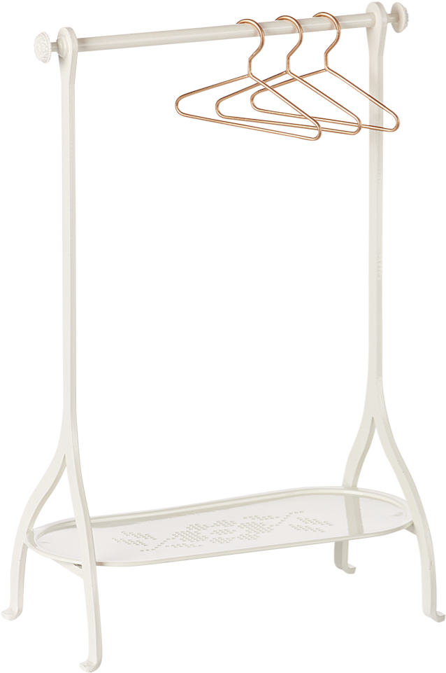 Empty Clothes Rackwith Hangers PNG image