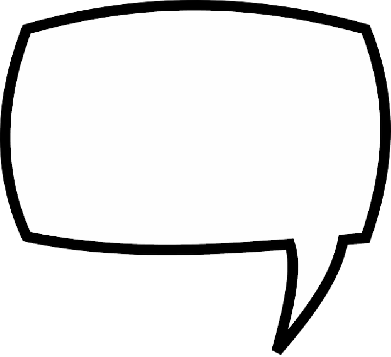 Empty Comic Speech Bubble PNG image