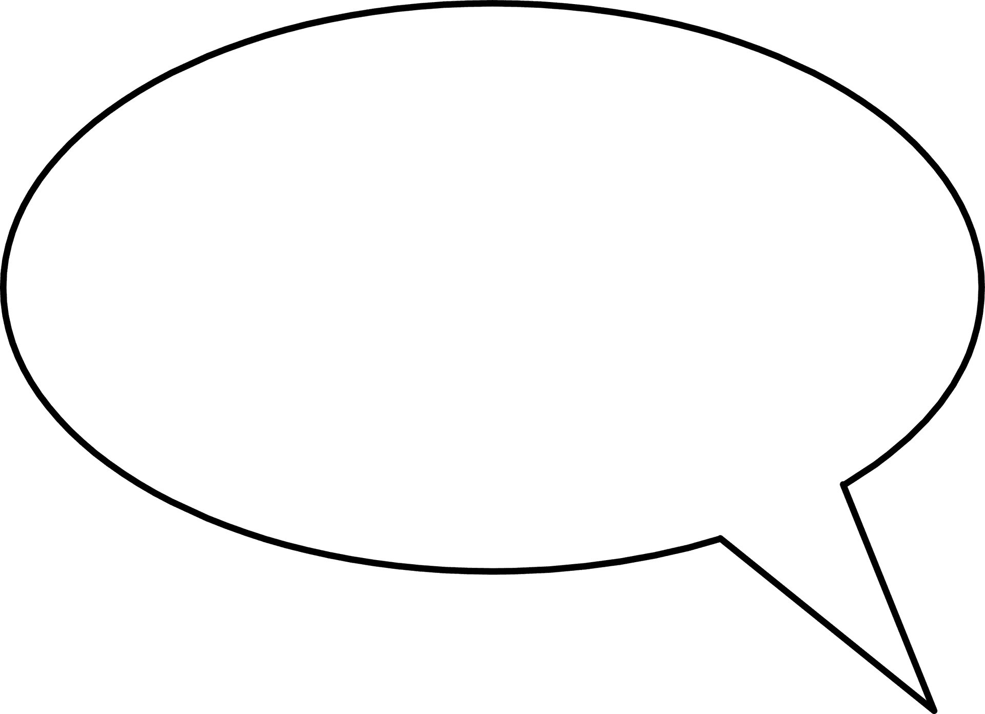 Empty Comic Speech Bubble PNG image