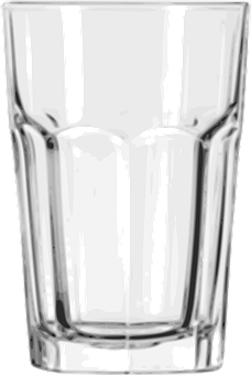 Empty Glass Blackand White PNG image