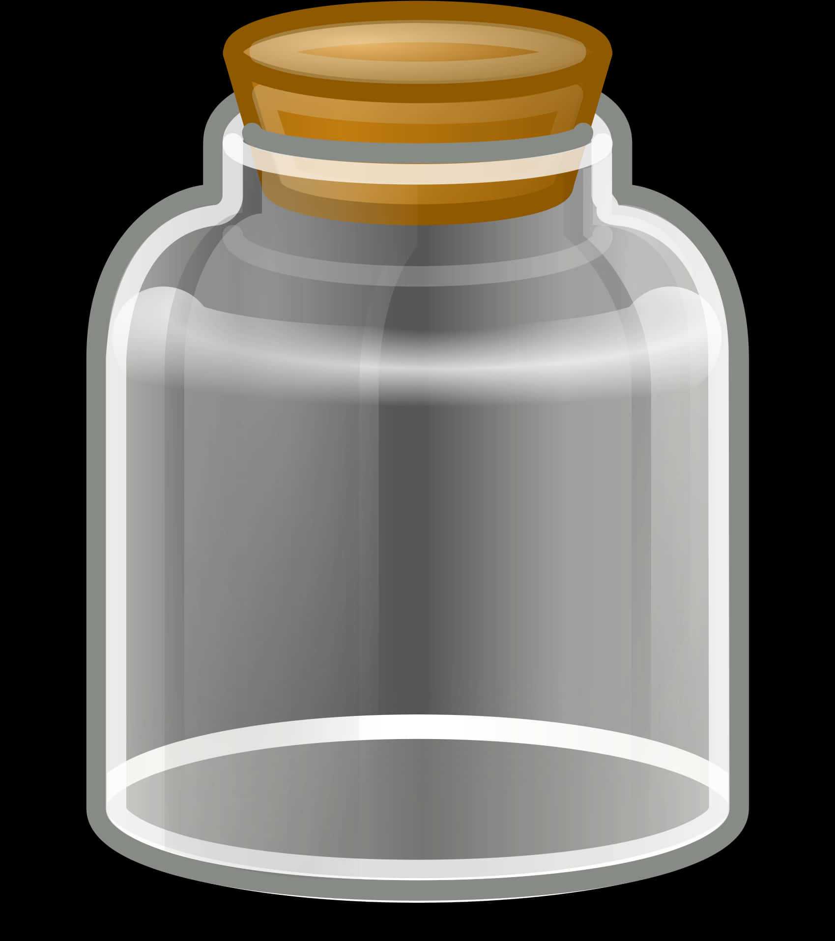 Empty Glass Jarwith Cork Lid PNG image