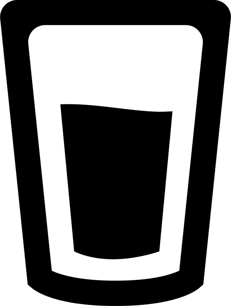 Empty Glass Outline Vector PNG image