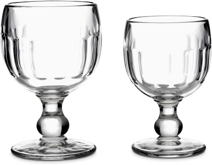 Empty Glassware Two Stemmed Glasses PNG image