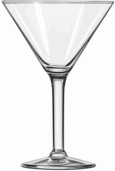 Empty Martini Glass PNG image