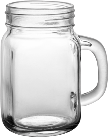 Empty Mason Jar With Handle PNG image