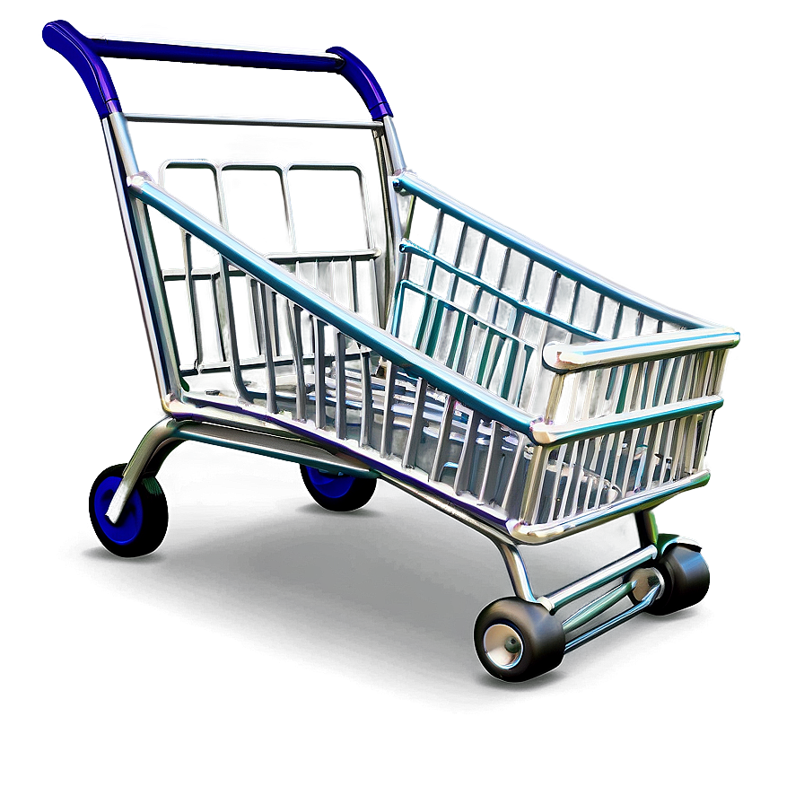 Empty Metal Shopping Cart Png 05252024 PNG image