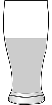 Empty Pint Glass Vector PNG image