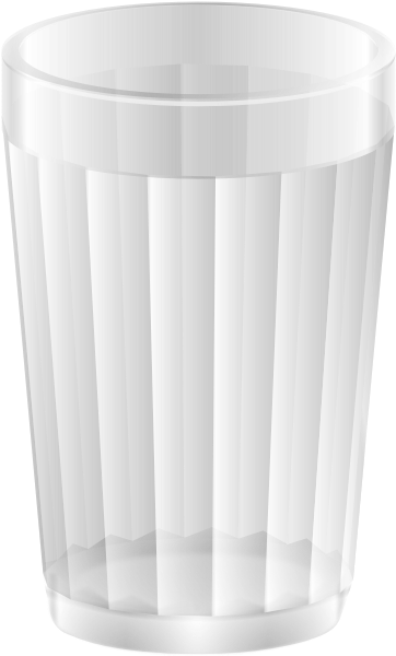 Empty Plastic Water Glass PNG image