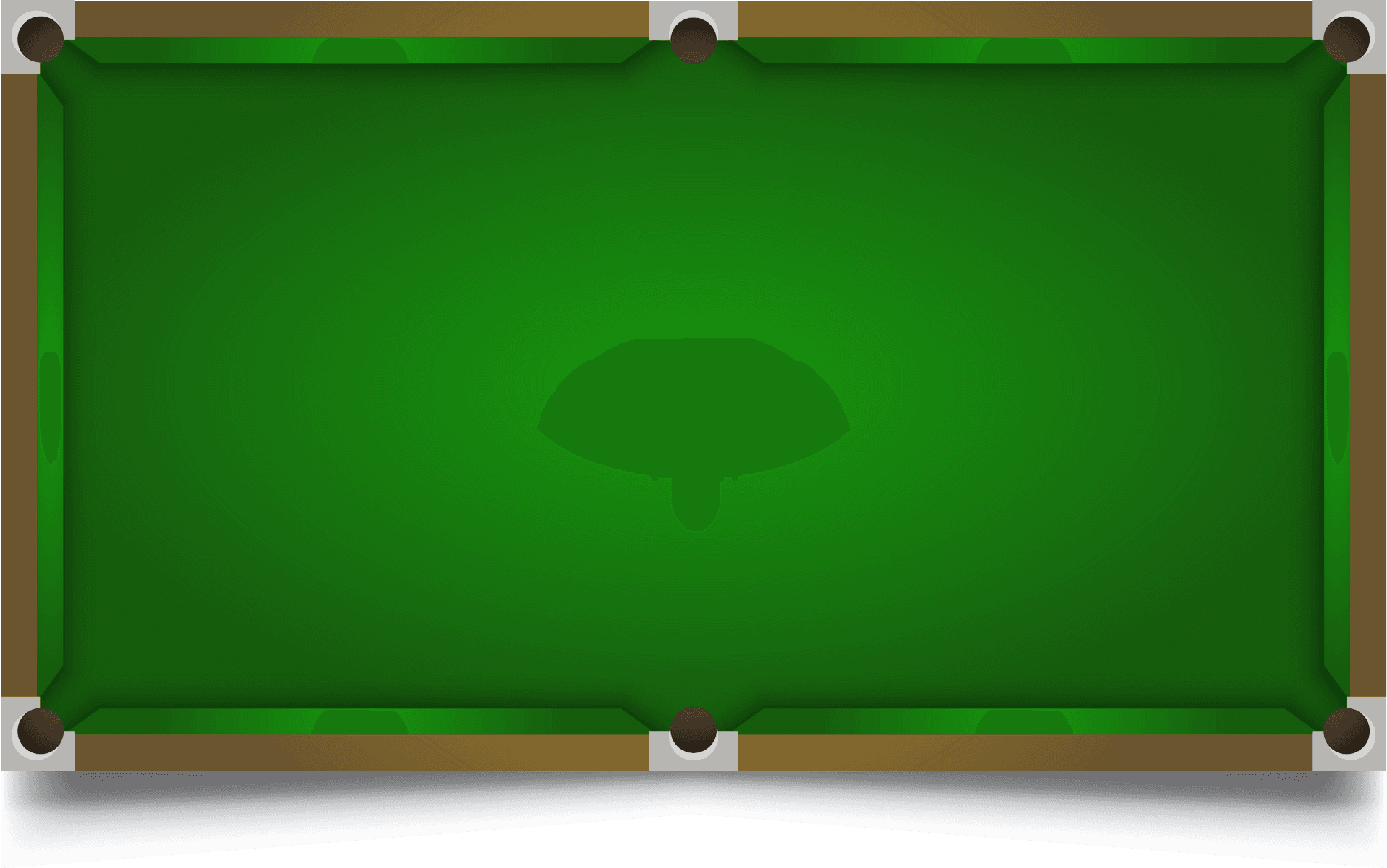 Empty Snooker Table Top View PNG image