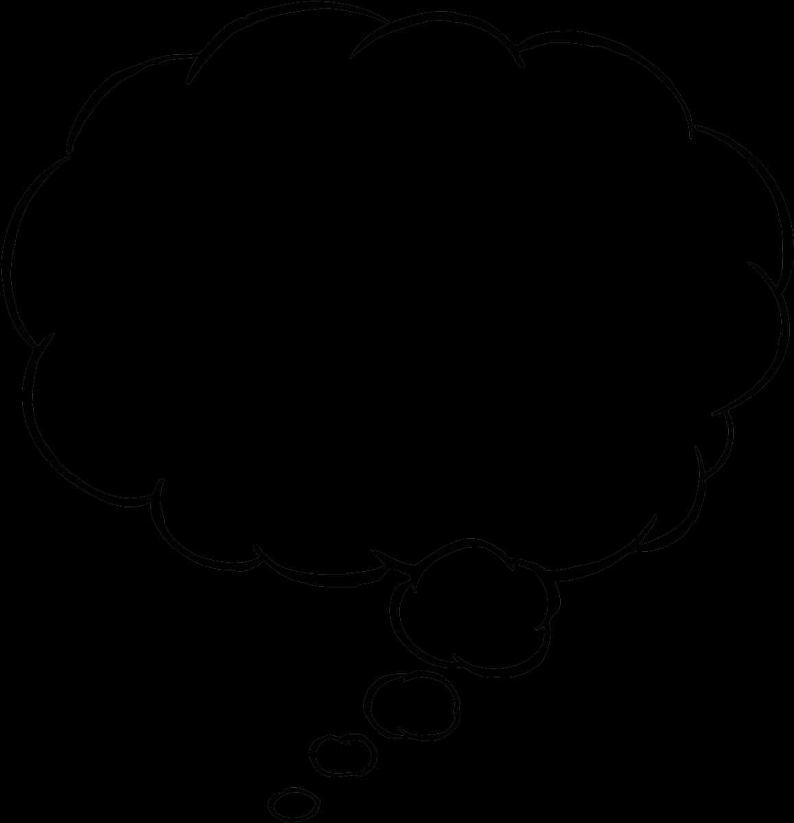 Empty Thought Bubble Outline PNG image