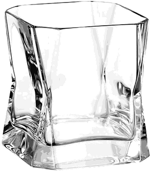 Empty Whiskey Glass Artistic Rendering PNG image
